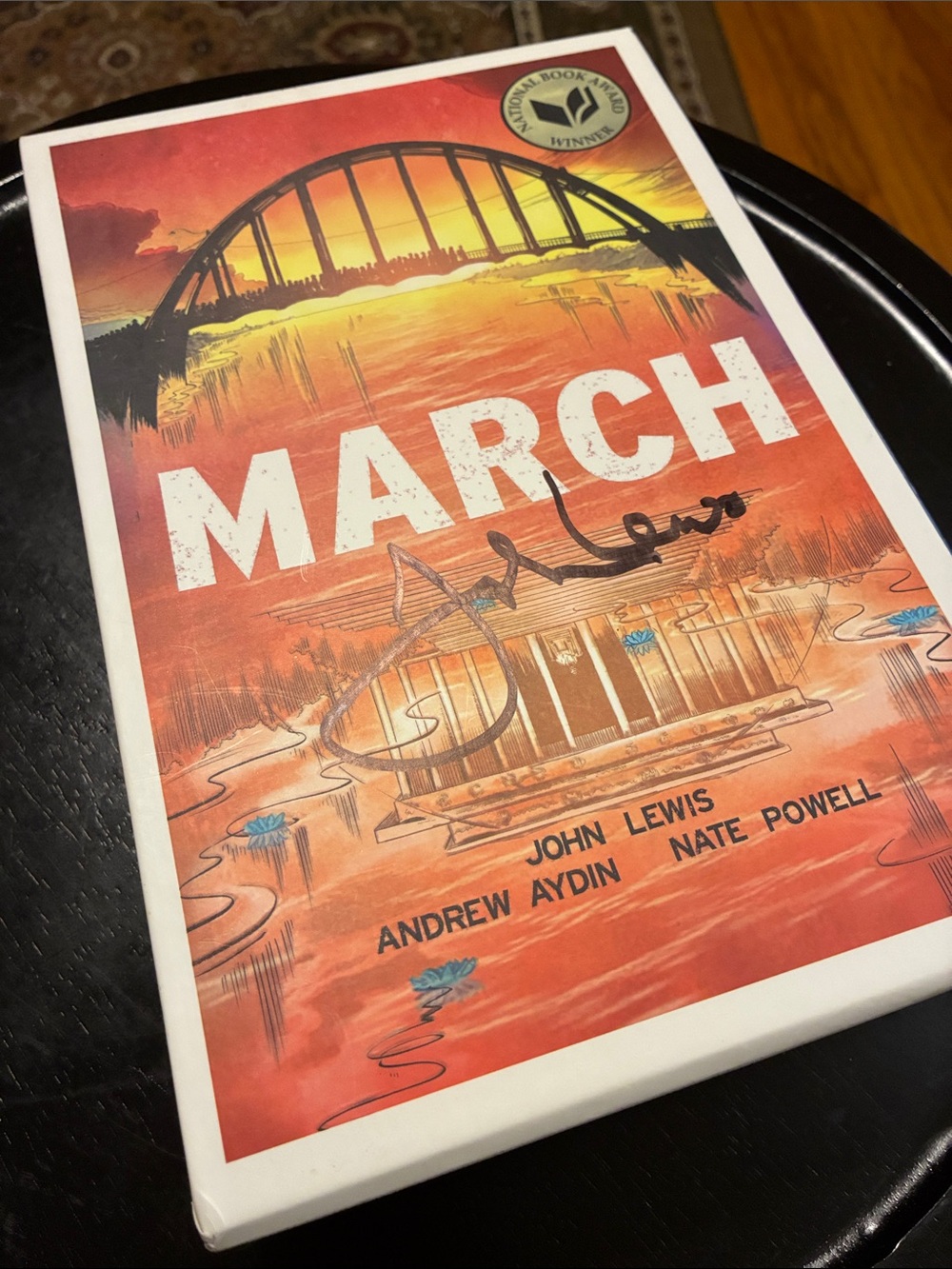 AUTOGRAPHED March Trilogy Slipcase John Lewis Civil Rights—Set 3 Graphic Novels